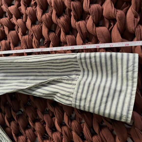 NWOT Everlane Midi Cotton Shirt Dress - Bone/Navy - Size L - Picture 12 of 12